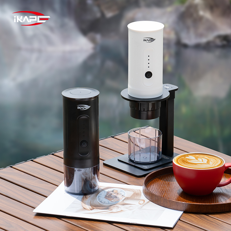 Coffee Equipment Espresso - IKAPE เครื่องชงกาแฟแบบพกพาคาโป้ K1/กาแฟแคปซูล 2-in-1 เอสเพรสโซไร้สายไฟฟ้าแบบพกพา/สำหรับบ้าน/รถยนต์/แคมป์ปิ้งกลางแจ้ง/การเดินทาง