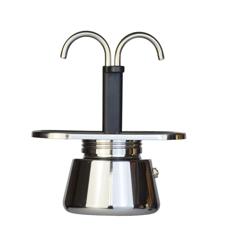 Coffee Equipment Espresso - หม้อต้มกาแฟขนาดเล็ก200มล. หม้อต้มกาแฟทำจากสเตนเลสหลอดคู่304กาต้มน้ำจากอิตาลีหม้อเอสเพรสโซแบบใช้มือหม้อใส่กาแฟ