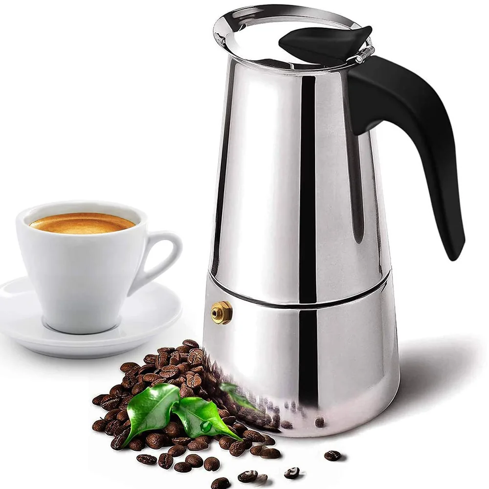 Coffee Equipment Wdt - พรีเมี่ยมสแตนเลสเครื่องชงกาแฟ Moka 2/4/6 ถ้วยอิตาเลี่ยน Espresso หม้อเตาตั้งพื้นสําหรับ