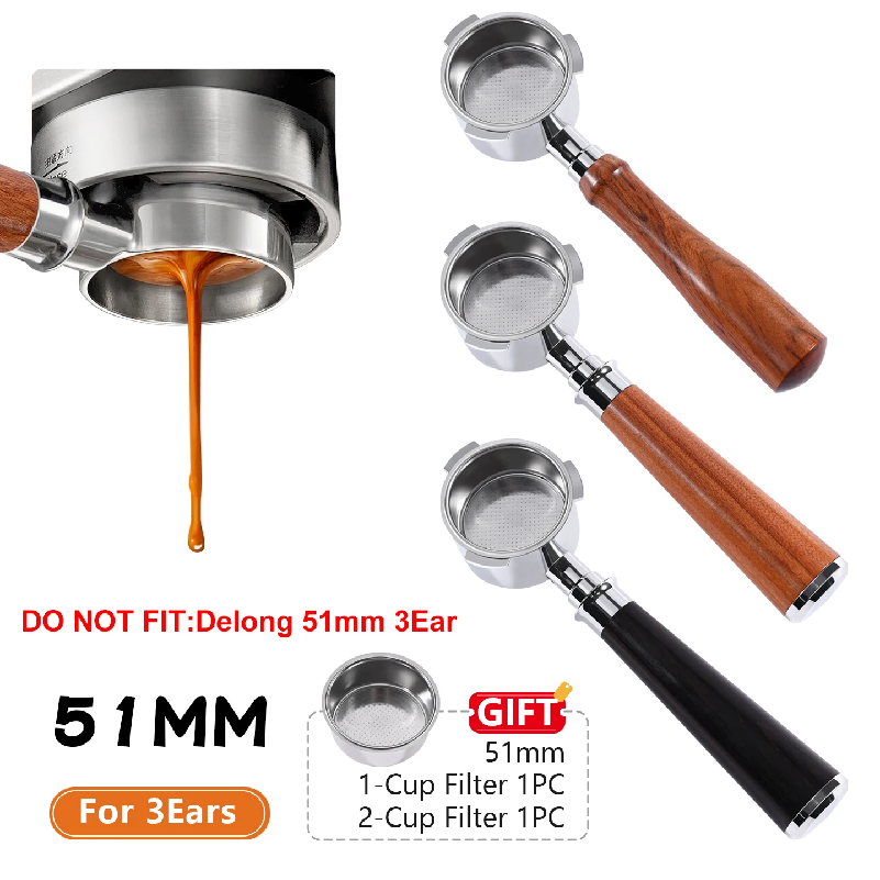 Coffee Equipment Espresso - พอร์ทาฟิลเตอร์แบบไม่มีก้น 51 มม. สำหรับ Homix H11