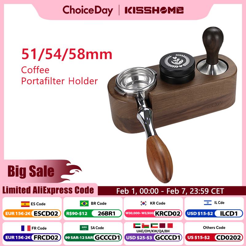 Espresso Tamper Set - กาแฟ Tamper Station ขาตั้ง Portafiler 51