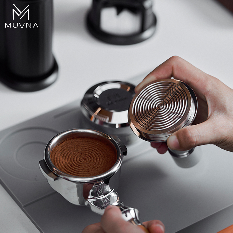 Espresso Tamper Set - เครื่องกดกาแฟ MUVNA TITAN และแทมเปอร์แบบคลิก 30 ปอนด์