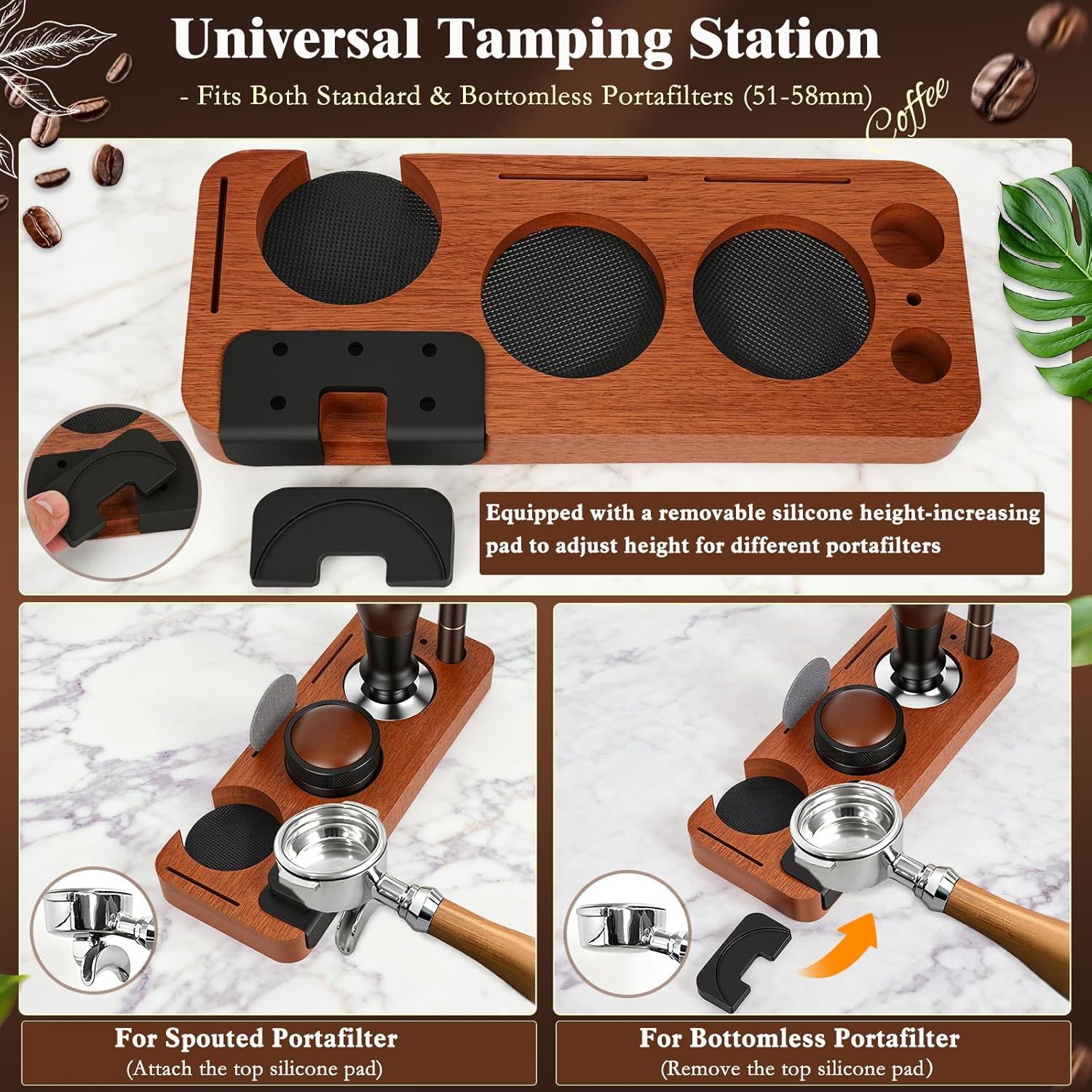 ชุดอุปกรณ์กดกาแฟเอสเพรสโซ 51 ม - Espresso Tamper Set บทวิจารณ์และราคา
