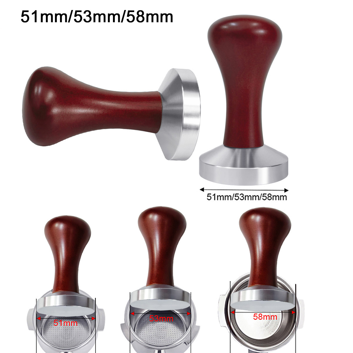 แทมปเปิ้ลขนาด51มม. 53มม. 58มม. - Espresso Tamper Set บทวิจารณ์และราคา